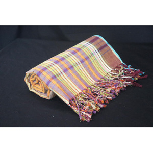 Toalla Kikoy de Lujo, Diseño a Rayas Multicolor, 100% Algodón, Estilo Turco Moderno, Ecológica, de Secado Rápido, en Oferta - Product Image 2