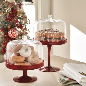 Soporte de madera tradicional para servir pasteles, cupcakes y repostería en bodas, fiestas de cumpleaños y mostradores de panadería. - Product Image 1