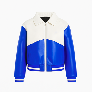 Ready To Ship ZPB PU Leather Bomber Varsity <b>Jacket</b> High Quality Stylish Racer <b>Jacket</b> Custom Greek Sorority & Fraternity Apparel - Product Image 1