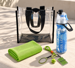 Modern Promotional Gift with PE Eco-Friendly Mist <b>Spray</b> Sports <b>water</b> <b>bottle</b> Keychain towel In Transparent portable bag - Product Image 1