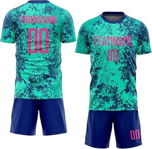Vêtements de sport personnalisés en gros avec logo, uniforme de football 100% polyester respirant et confortable - Product Image 1