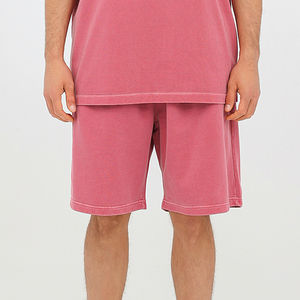 Service OEM Personnalisé – Short de Sport Homme 100% Coton avec Logo Personnalisé, Ourlet Fendu, Effet Délavé à l'Acide, Cordon de Serrage – Idéal Entraînement, Fitness, Course à Pied - Product Image 2