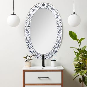 Best Selling Indian Handmade Eco-Friendly Bone Mother Pearl Inlay Wall <b>Mirror</b> High Quality Decorative Frame Modern Style Home - Product Image 4