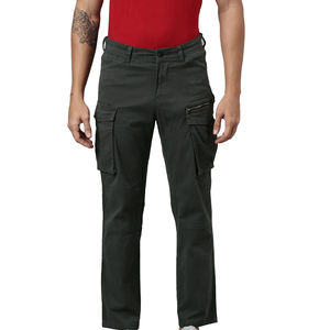 Pantalones Cargo Deportivos Casuales para Hombre, Multibolsillos, Pierna Recta, Cierre de Cremallera, Cintura Elástica, para Actividades Deportivas al Aire Libre en Otoño - Product Image 1