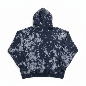 Sudadera con capucha oversize de algodón French Terry con efecto tie-dye, estilo casual con bolsillo frontal y logo, estilo otoñal para hombre con logo personalizado. - Product Image 6