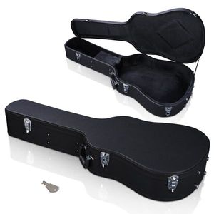 Estuche Rígido para Guitarra Acústica de Madera Contrachapada, Estuche Rígido para Guitarra con Revestimiento de Cuero PU para Protección de Instrumentos Musicales (Sin Envío el Día del Fin de Semana) - Product Image 1