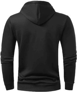 Sweat-shirt à capuche blanc pour homme OEM, coupe classique, en molleton de coton, effet vieilli, pour l'hiver - Product Image 5