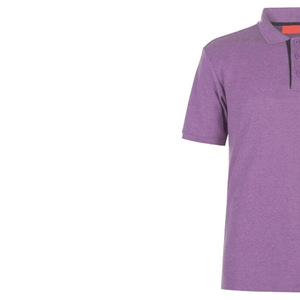 เสื้อโปโลผู้ชายสีม่วง แขนสั้น ผ้าปิเก้ สีพื้น ลำลอง ทรงปกติ ติดกระดุม - Product Image 3