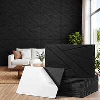 Panneau mural acoustique rectangulaire rainuré en fibre de polyester, revêtement décoratif en feutre PET pour l'aménagement intérieur moderne des bureaux