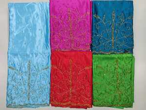 Tissu en satin de soie The Timeless Grace, orné de perles à la main, Gorgora, sous-jupe lourde pour robes féminines, fournisseurs indiens - Product Image 5