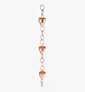 Contemporary <b>Metal</b> Rain Chain for <b>Garden</b> Entryways and Rooflines - Product Image 3
