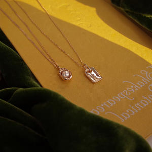 Korean Version High-End Fashion Layered <b>Necklace</b> Freshwater Pearl and Gold Bean Cool Style Double-Stranded <b>Snake</b> <b>Chain</b> - Product Image 3