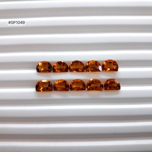 Lot de pierres précieuses en vrac Citrine Grade 3A Madeira Ex2 en forme de D, 7x5mm, 10,63 carats au total, pierres orange dorées riches pour bijoux personnalisés - Product Image 3