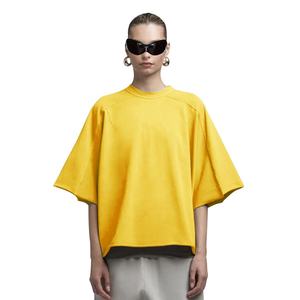 Women's Short Sleeve Cotton Jersey T-Shirt Casual Solid Color Regular Fit Knitted Plain Dyed <b>Top</b> - Product Image 5
