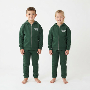 Conjunto Deportivo Unisex de Alta Calidad al por Mayor, Dos Piezas, Sudadera con Cremallera Completa, Pantalones Deportivos, Color Sólido, Ropa Casual, Fabricante con Logotipo Personalizado - Product Image 4