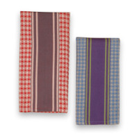 Serviette de cuisine à rayures tissées 100% coton, confort doux, absorption rapide et séchage, serviette de nettoyage écologique multi-usages