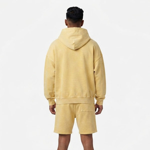 Conjunto de Sudadera y Pantalones Cortos de Felpa con Bordado Chenille para Hombre, Personalizado, Grueso, 100% Algodón Suave, Estilo Casual Urbano - Product Image 2
