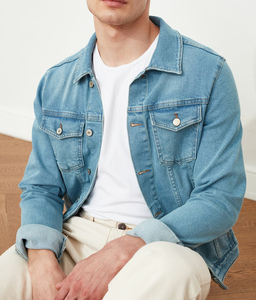 Factory Wholesale Custom High Quality Denim Jacket For Men Denim <b>Jeans</b> Jackets High Quality Denim Jacket for Men - Product Image 3