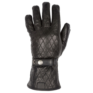 Leather Racing Gloves Full Finger Diamond Stitch Windproof Adjustable Wrist <b>Strap</b> Unisex Outdoor Winter Riding - Product Image 3