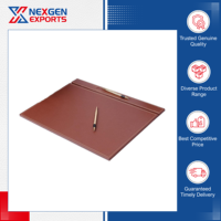 Ensemble de bureau portable en cuir PU Nexgen Exports avec plateau à documents - Cadeau promotionnel personnalisable
