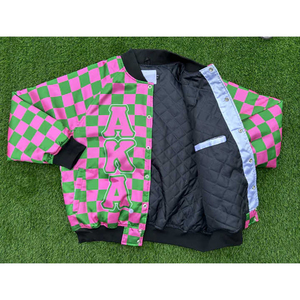 Veste de sport pour homme personnalisée en satin sublimé et brodé, veste pour homme, fraternité grecque, haute qualité, respirante - Product Image 2