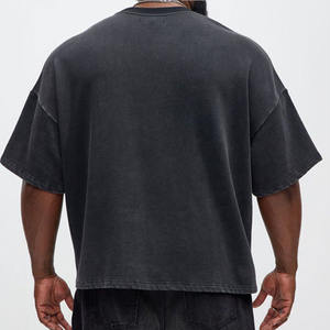 Camiseta de algodón 100% para hombre, de marca privada OEM, estilo oversize con bloques de color, hombros caídos, estilo casual urbano, estampado de 3 números, proveedor de EE. UU. - Product Image 6