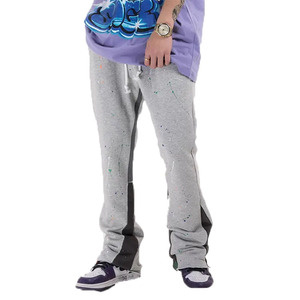 Hot Sale Men Flare Pants High Waist Regulars Fit <b>Bell</b> Bottom Style Sweatpants Comfortable Fitted Flared Sweat Pants For Men - Product Image 1