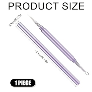 Purple Blackhead Remover Needle with Dual Tips for Face Acne Extraction Tool Facial Spot <b>Extractor</b> Tool - Product Image 2