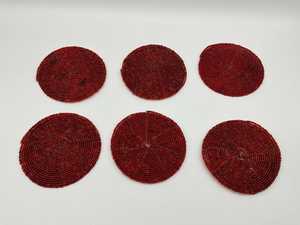 MS HANDICRAFT Handmade <b>Beaded</b> <b>Coasters</b>-Classic Church Religious Gifts Portable Customizable Shapes Polyester Backing (4x4 Inch) - Product Image 4