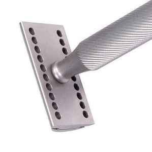 มีดโกนหนวดสแตนเลสสตีลคุณภาพสูงแบบกำหนดสีได้ พร้อมใบมีดคมสองคม ใช้ซ้ำได้ เหมาะสำหรับช่างตัดผม - Product Image 3