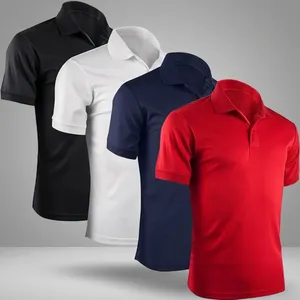 Premium Mens Knitted Texture <b>Polo</b> T <b>Shirt</b> Slim Fit Retro Design Breathable Fabric Short Sleeve <b>Vintage</b> Fashion Casual Wear - Product Image 2