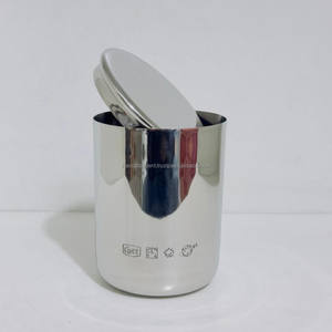 Portavelas Redondo de Cobre de Alta Calidad con Acabado Pulido, Contenedor de Velas Vacío Hecho a Mano de Lujo para Uso Religioso, Navidad - Product Image 1