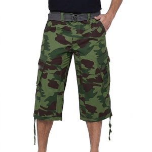 Custom Printed Logo Men's French Terry Cotton <b>3</b>/<b>4</b> Sweat <b>Shorts</b> Oversized Baggy Casual Summer Streetwear Sweat Long Capris <b>Shorts</b> - Product Image 2