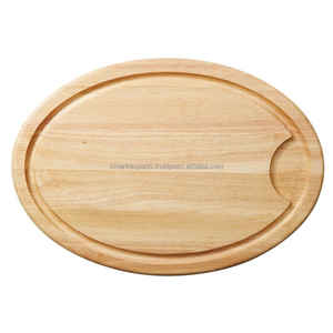 เขียงไม้ทรงกลมดีไซน์ชิ้นเดียวเป็นมิตรต่อสิ่งแวดล้อมหนา2ซม. สำหรับทำอาหารที่บ้านตั้งแคมป์ห้องครัวสำหรับหั่นผักเนื้อ - Product Image 1