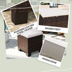 2 Pouf da Esterno in Vimini per Arredamento da Giardino - Product Image 3