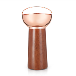 Luxury Wooden <b>Bakhoor</b> Burner Rose Gold Cutout Hinged Lid Elegant <b>Oud</b> Incense Holder Modern Tabletop Home Fragrance Decor - Product Image 3