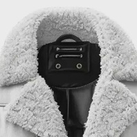 Blouson Bomber en Peau de Mouton Personnalisé pour Homme, Hiver Chaud, Polyester Respirant, Col en Fourrure, Logo Personnalisé OEM