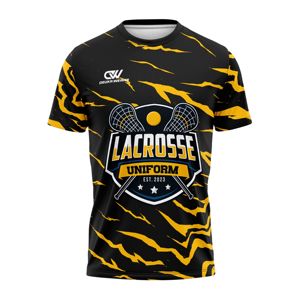 Camiseta de Lacrosse Personalizada OEM, Manga Corta, 100% Poliéster, Transpirable, para Prácticas de Equipo, Sublimación, Cuello Redondo, Venta al Por Mayor - Product Image 1