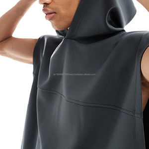Customized <b>Sleeveless</b> <b>Hoodies</b> Blank <b>Sleeveless</b> Gym Hoodie Oversized High Quality <b>Hoodies</b> Factory - Product Image 4