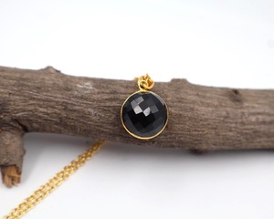 Natural Round Black Tourmaline <b>Necklace</b> Crystal Gemstone Pendant Handmade Healing Jewelry Gift <b>for</b> Women <b>Men</b> - Product Image 3