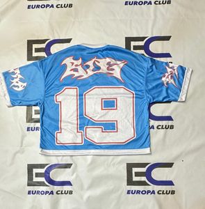 เสื้อเจอร์ซีย์อเมริกันแบบสั่งทำพิเศษ ทรงโอเวอร์ไซส์ ผ้าถักตาข่าย คอวี ทรงครอป ทรงบ็อกซี่ สำหรับผู้ชาย - Product Image 6