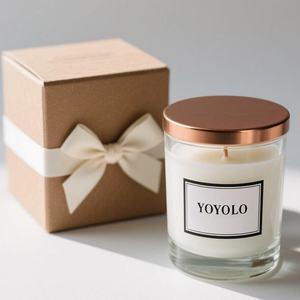 Velas Aromáticas de Lujo en Frascos de Vidrio con Aceites de Fragancia 100% Orgánicos y Ecológicos, con Empaque Personalizado con Logotipo de Marca y Etiqueta Privada - Product Image 1
