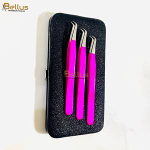 Professional 45 Stainless Steel Lash Tweezers Smooth Tip Durable for Eyelash & Eyebrow Volume Extensions - Product Image 5