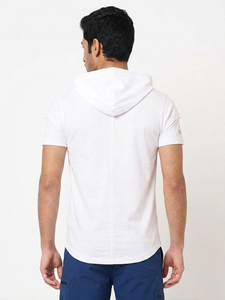 เสื้อยืดแขนสั้นมีฮู้ดผู้ชาย แฟชั่นสตรีทฤดูร้อน เสื้อฮู้ดพูลโอเวอร์ เสื้อยืดออกกำลังกายผู้ชาย เสื้อฮู้ดผู้ชาย - Product Image 2