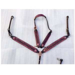 Venta caliente exclusivo ligero 100% cuero de vaca Headstall Set cuello de pecho fabricante superior proveedor Saman exportaciones para caballo - Product Image 2