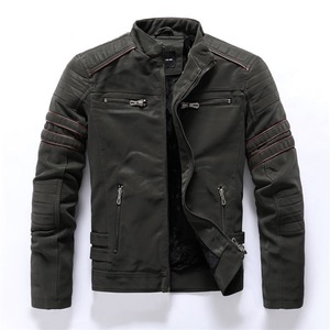 Hot Sale Men's Slim Leather Jacket <b>Top</b> Quality Warm Fleece PU Jacket Fashion Collar Cool Motorcycle <b>Coats</b> Outwear - Product Image 4