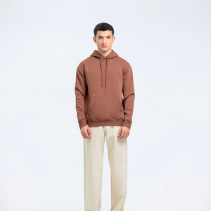 เสื้อฮู้ดผู้ชายสีพื้น ทรงปกติ ผ้าฝ้ายเฟรนช์เทอร์รี่ สวมใส่สบายๆ สำหรับฤดูใบไม้ร่วง - Product Image 1