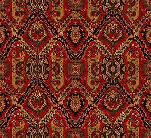 Multicolor Traditional Persian Mosaic Grid Printed Lightweight Polyester Organza <b>Fabric</b> Anti-Bacterial Eco-Friendly Tents - Product Image 4
