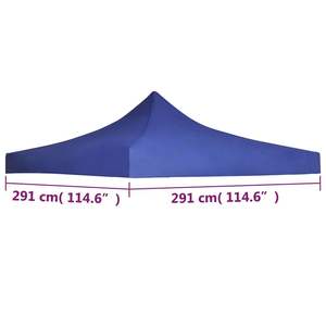 Tente de mariage et de fête bleue 9,8'x9,8' avec un design de toit élégant - Product Image 4