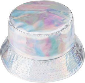 Chapeau Bob Unisexe Noir Imperméable Réversible Brillant pour Concerts et Festivals - Product Image 4